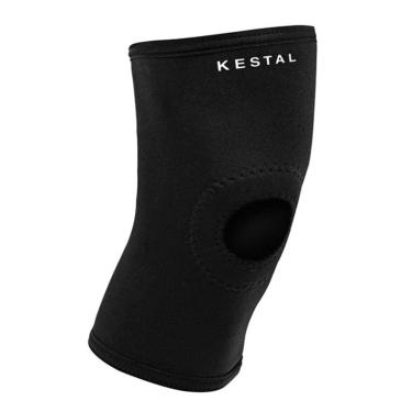 Imagem de Joelheira Com Orifício E Reforço Patelar Ksn002 Kestal - Preta - G-Unissex