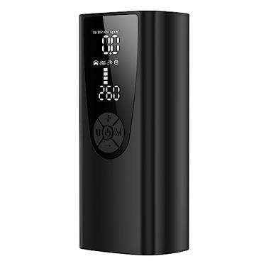 Imagem de Bomba de Inflação Portátil 8000mAh Múltiplos Usos Infláveis Carregamento Reverso Display LED HD Iluminação Emergência Type-c ABS