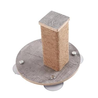 Imagem de Sanpyl Ventosa Inodora Janela Gato Escalada Prateleira Design de Economia de Espaço para Casa, Janela de Madeira Gato Escalada Prateleira para Móveis (Coluna Curta 30x30x25cm / 11,8x11,8x9,8in)