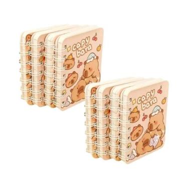 Imagem de Caderno Espiral Fofo De Capivara, Conjunto De 4 Peças, Capa Dura Duráv