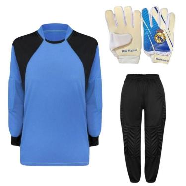 Imagem de Kit De Goleiro TRB + Luva De Goleiro Infantil Real Madrid DRB Goalkeeper-Unissex