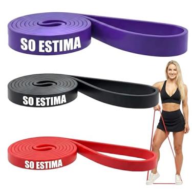 Imagem de Super Band Conjunto 3 Níveis resistência leve moderada alta assistência em barra fixa sobrecarga progressiva para supino levantamento terra agachamento treinos funcionais e calistenia