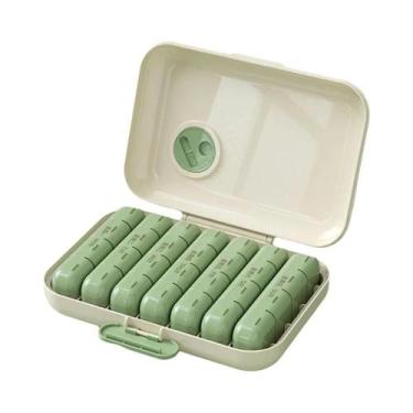 Imagem de Organizador Semanal De Comprimidos Para 7 Dias, 34 Compartimentos Por 