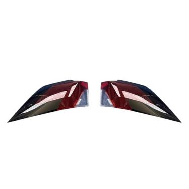 Imagem de Caso de luz da lâmpada traseira do carro compatível com toyota rav4 2020-2023 tampa da lente da luz traseira do carro abajur tampas da lâmpada traseira escudo(Outside A Pair)