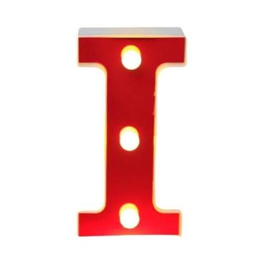 Imagem de Luzes De Letras LED Vermelhas 16CM, Luminárias De Alfabeto E Números P