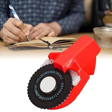 Imagem de Máquina de Etiquetas com Embossing Portátil Ergonômica Manual Mão Fitas para Scrapbooking DIY Álbuns Fotos Operação Eficiente Rotativo Impulsão Intuit