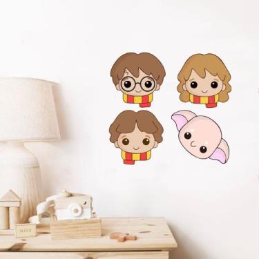 Imagem de adesivo de parede harry potter hermione bruxos cute baby decoração mag