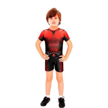 Imagem de Fantasia Homem Formiga Infantil Curta Original Marvel, Preto, P 2 - 4