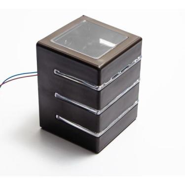 Imagem de Luminária Arandela 3 Frisos 2 Focos Lâmpada Led Externa Interna Parede