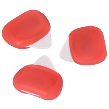 Imagem de Palhetas de guitarra Corretor de posição de mão Silicone antiderrapante 3 tamanhos Palhetas de guitarra para iniciantes Correção de postura padrão Acessórios de prática (Vermelha)