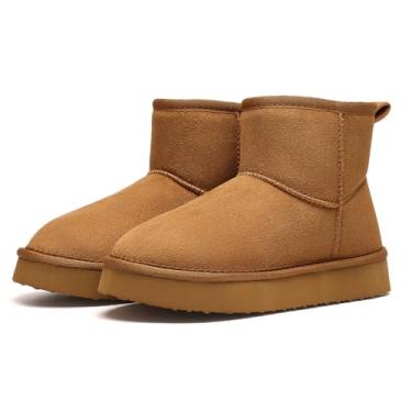 Imagem de Bota Feminina Inverno Cano Baixo Forrada Pelúcia Antiderrapante Casual Confortável – Estilo Ugg – Marrom TAM /36/37/38./após realizar a compra envie uma mensagem informando o seu número desejado.