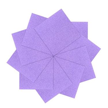 Imagem de Sonjade Papel de cartolina com glitter, papéis brilhantes sem derramamento, recortes de artesanato e projetos faça você mesmo, papel brilhante para fazer cartões, 30 x 30 cm, 10 folhas, 250 g/m2 (roxo