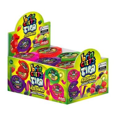 Imagem de Goma de Mascar Azedinho Sabores Tropicais Display com 24 - Audaz Foods