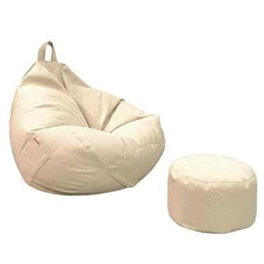 Imagem de Sofá preguiçoso pufe quarto sala de estar casa pequena pessoa preguiçosa sofá pequeno em (cor: 1) (2)