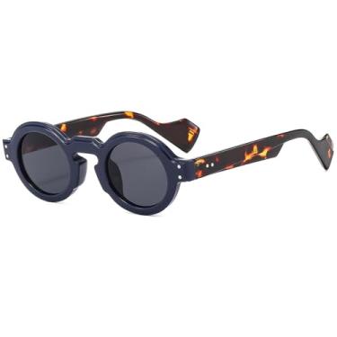 Imagem de Óculos de Sol Redondos Punk Femininos com Rebites Ovais Masculinos para Esportes ao Ar Livre, Corrida e Ciclismo, C3