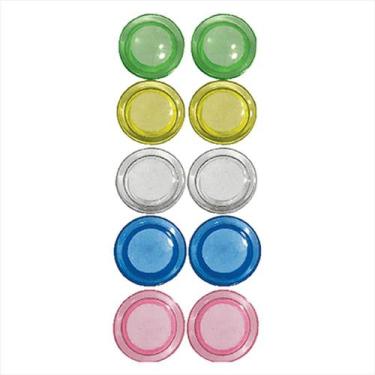 Imagem de Cartela de imã 30mm redondo Kit colorido com 10 unidades