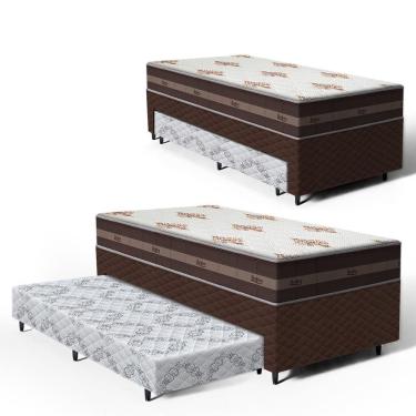 Imagem de Cama Box Com Auxiliar Solteiro + Colchao De Molas Anjos 88