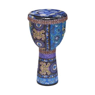 Imagem de Tambores de mão djembe para adultos tambores africanos tambor africano instrumento de percussão portátil de 20 cm com padrões de arte colorida para pandeiro leve na primeira infância