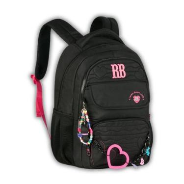 Imagem de Mochila De Costas Rebecca Bonbon Passeio Escolar Reforçada Cor:Preto, 