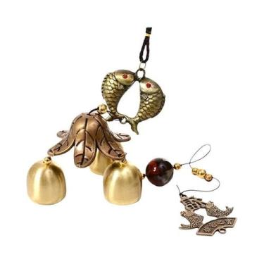Imagem de Sino De Vento Antigo Em Cobre Para Decoração De Jardim E Espaços Exter