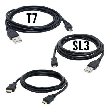 Imagem de Kit Cabo Usb Câmera Canon Sl3 E Canon T7 + Cabo Hdmi