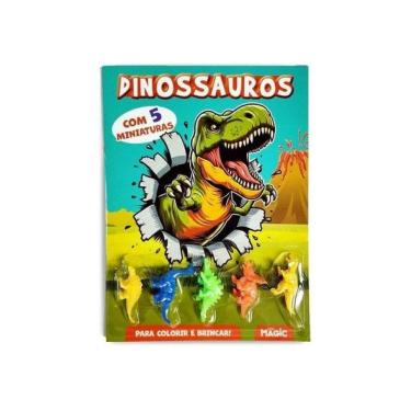 Imagem de Dinossauros - Colorir E Brincar Com 5 Miniaturas