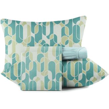 Imagem de Jogo de Cama Altenburg Brisa Malharia 4 Peças Queen Azul