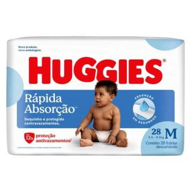 Imagem de Fralda Huggies Rápida Absorção M com 28 unidades