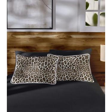 Imagem de Jogo de Cama Queen 3pçs Estampado Vivaldi Preto, UN, Preto