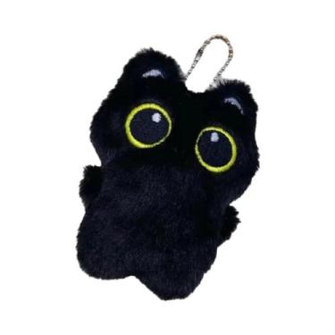 Imagem de Brinquedo De Pelúcia Gato Preto 10cm, Almofada Fofa E Confortável Para