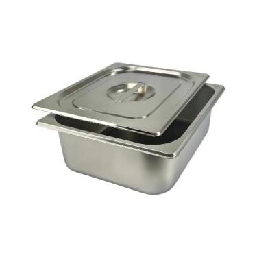 Imagem de Cuba Rechaud Aço Inox Gn 1/2X100 Com Tampa Armon 6 Litros