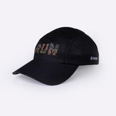 Imagem de Boné para Corrida HUPI Run Colors Preto, Preto
