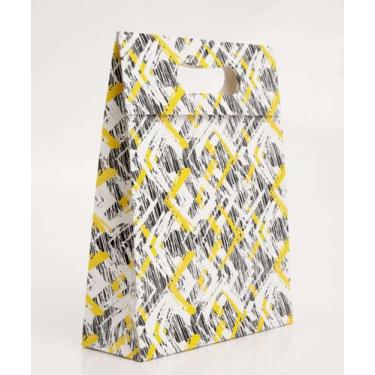 Imagem de Embalagem Presente Sacola Estampa Geométrico Marisa-68031, UN, PRETO E