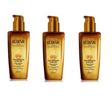 Imagem de Kit 03 Óleo Extraordinário Tratamento Sublime 100ml - Loreal