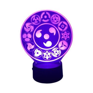 Imagem de Luminária De Acrílico LED Kakashi Hatake Naruto, Figura De Anime, Lâmp