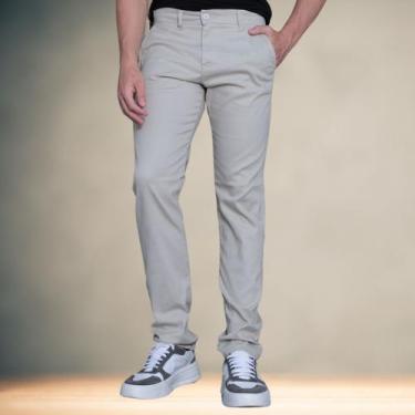 Imagem de Calça Alfaiataria Masculina Slim Fit Esporte Fino Smart Casual Bolso E