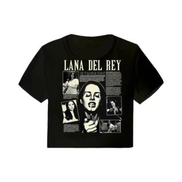 Imagem de Camiseta Vintage Feminina Harajuku De Manga Curta, Lana Del Rey Ldr, G