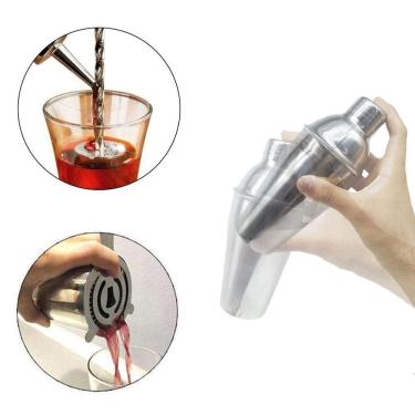 Imagem de Kit Barman Coqueteleira 500ml 11 Peças Inox Caipirinha Drinks