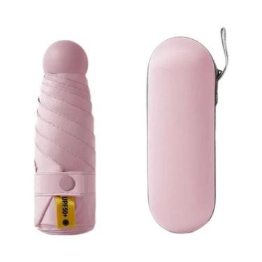 Imagem de Guarda-chuva De Bolso Feminino Anti-UV De Dupla Utilização Com Proteçã