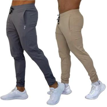 Imagem de Kit 02 Calças Jogger Masculina Em Poliamida De Academia - Fits Gym, Be