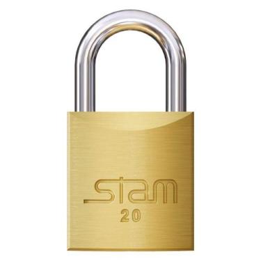 Imagem de Cadeado 20mm De Latão Maciço - 308 - Stam Fechadura 20mm De Latão Maci