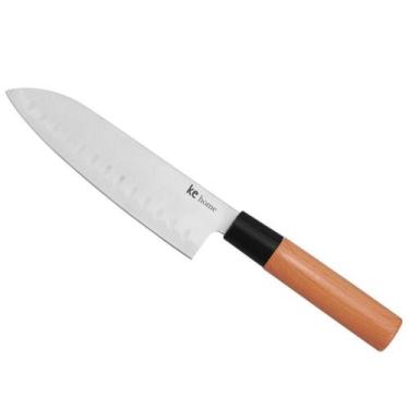 Imagem de Faca Santoku Japan Sulcos Lâmina Aço Inox Chef - KE HOME
