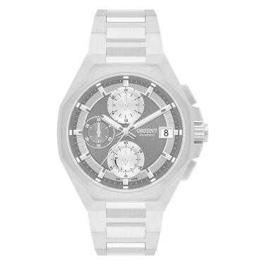 Imagem de Relógio Orient Masculino Ref: Mbssc295 G1sx Solar Cronógrafo Prateado