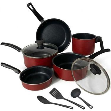Imagem de Jogo de panelas 8 peças teflon antiaderente Várias Cores - Imperial®, 