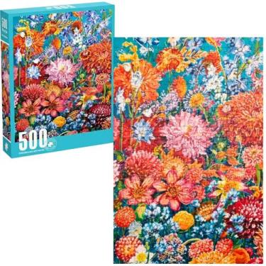 Imagem de Quebra Cabeça Flores da Primavera 500 Peças Puzzle Premium Textura Sed