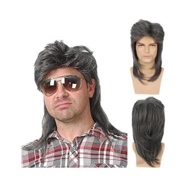 Imagem de Perucas Mullet Masculinas Em 8 Estilos Para Fantasias Dos Anos 70 E 80