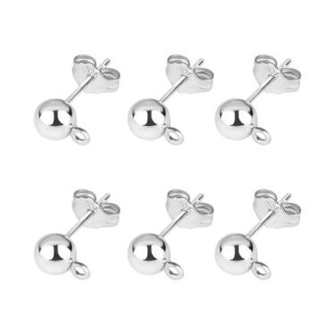 Imagem de Pinos De Brinco Em Prata 925 Banhada a Ouro, 50 Peças, Acessórios DIY 