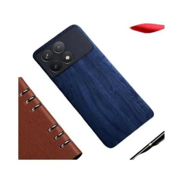 Imagem de Capa De Couro Com Padrão De Madeira De Bambu Para Xiaomi Poco X7 pro X