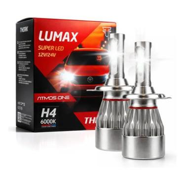 Imagem de Kit Lâmpada Automotiva Super Led H4 6000k 12/24v Thork