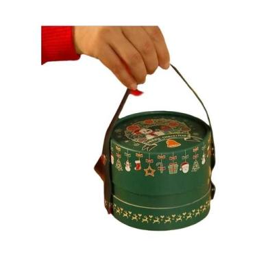 Imagem de Caixa De Presente De Natal Para Maçãs, Embalagem De Frutas, Caixa De D